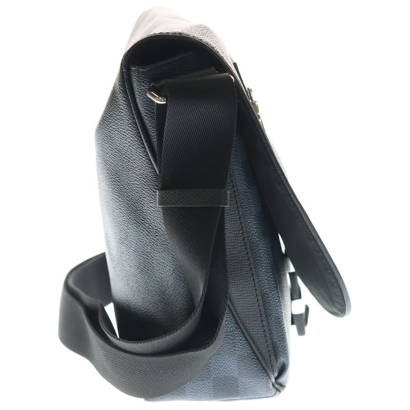 Louis Vuitton Damier Eco St Match Point Messenger Shoulder Bag Black