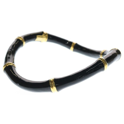 Gucci Bamboo Choker Necklace Black Gold