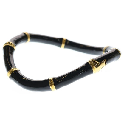 Gucci Bamboo Choker Necklace Black Gold