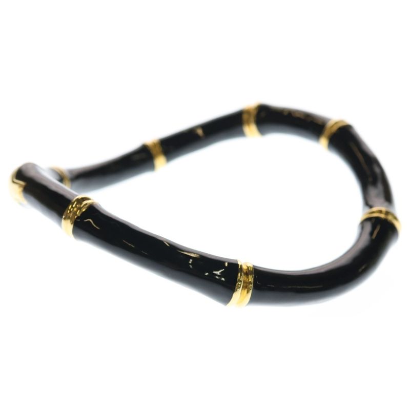 Gucci Bamboo Choker Necklace Black Gold