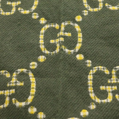 Gucci Check GG Wool Scarf Green