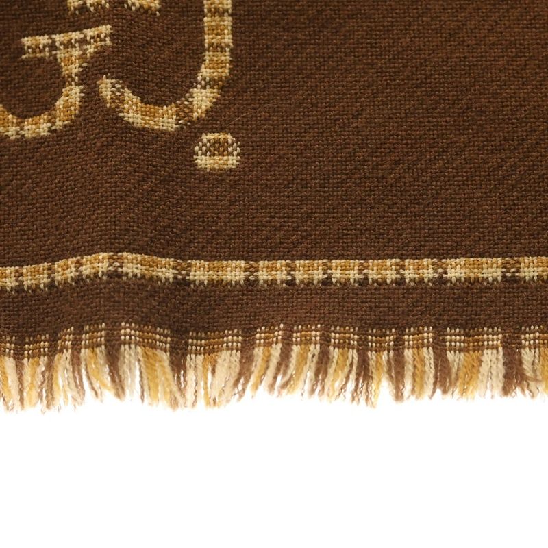 Gucci Check GG Wool Scarf Brown