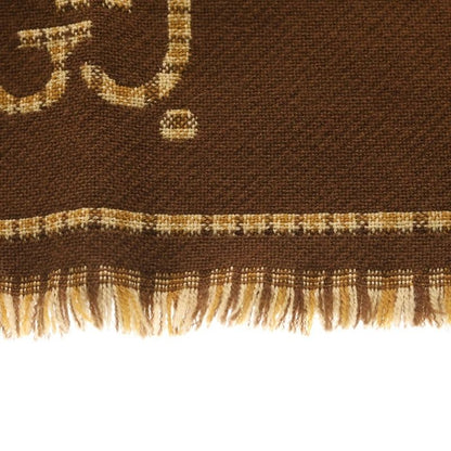 Gucci Check GG Wool Scarf Brown