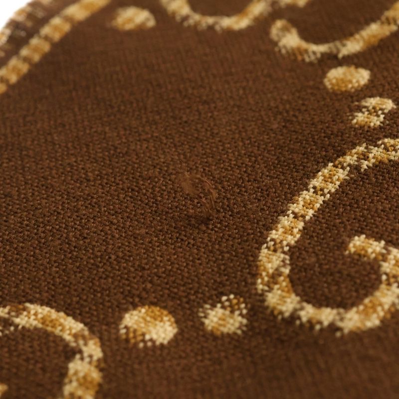 Gucci Check GG Wool Scarf Brown