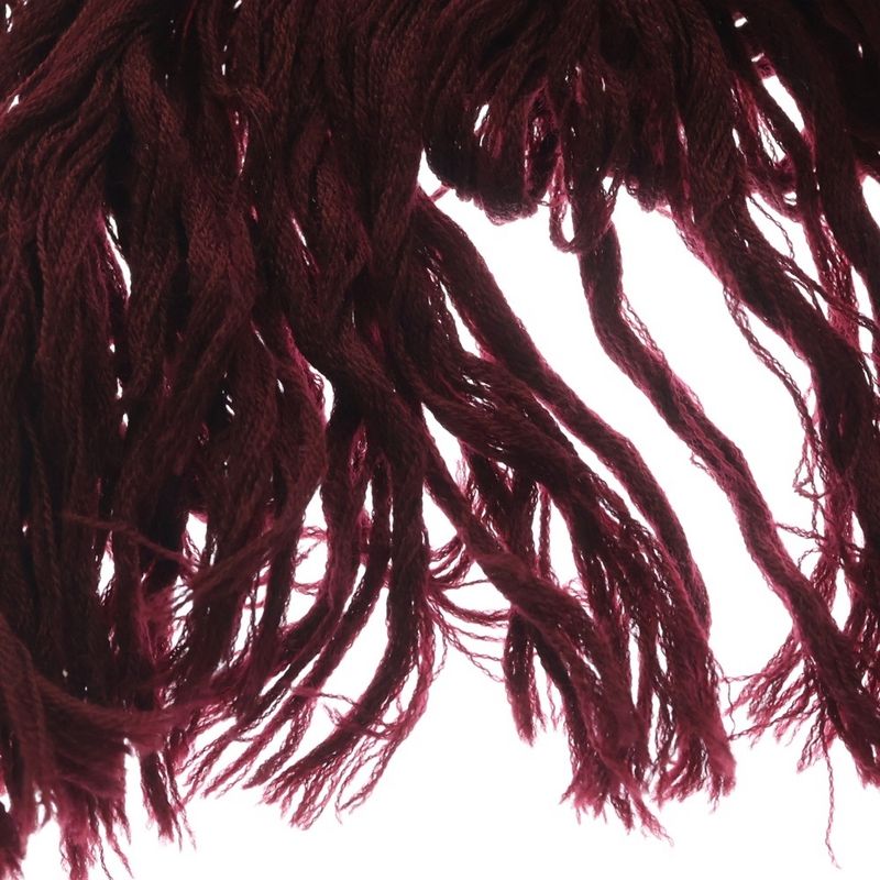 Louis Vuitton Echarpe Grand Floor Monogram Wool Fringe Scarf Red