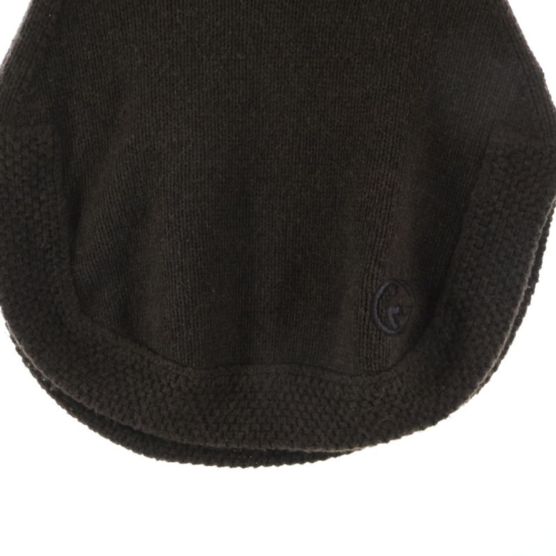 Gucci Interlocking Knit Poncho Brown Flat
