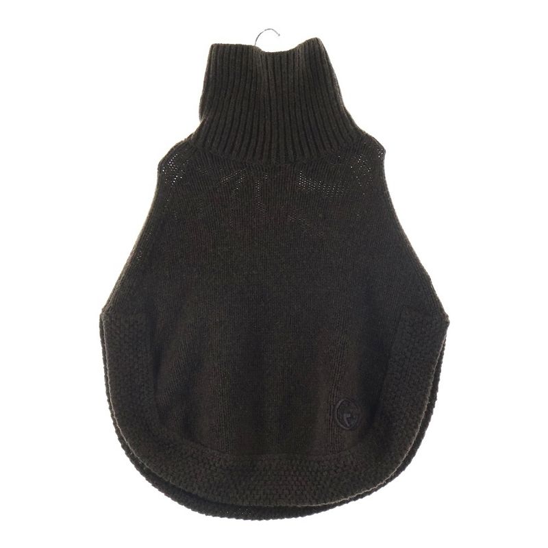 Gucci Interlocking Knit Poncho Brown Flat