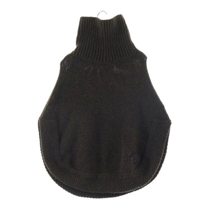 Gucci Interlocking Knit Poncho Brown Flat