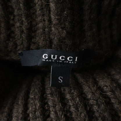 Gucci Interlocking Knit Poncho Brown Flat