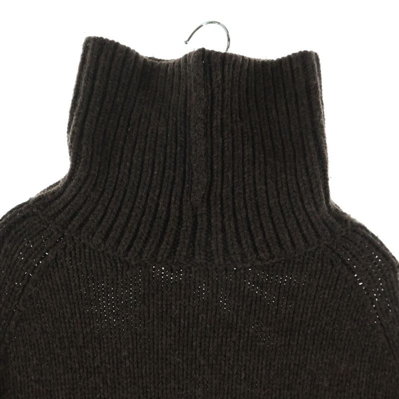 Gucci Interlocking Knit Poncho Brown Flat