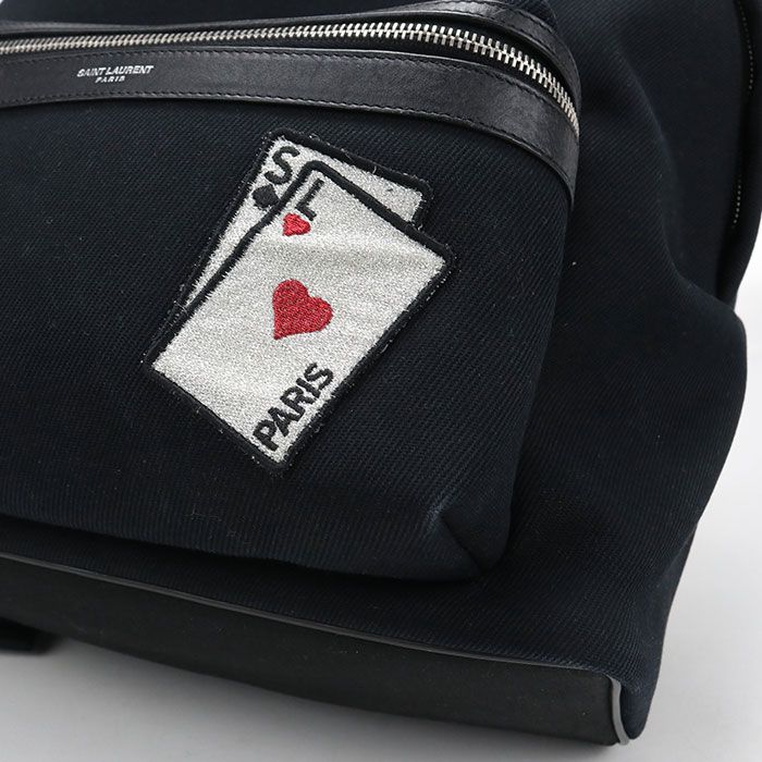 Saint Laurent Backpack Canvas Black