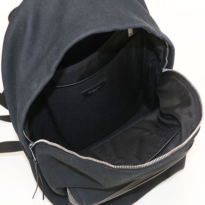 Saint Laurent Backpack Canvas Black
