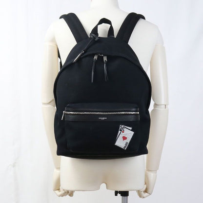 Saint Laurent Backpack Canvas Black