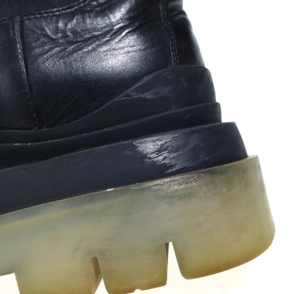 Bottega Veneta Tire Boots Leather Side Gore Long Black
