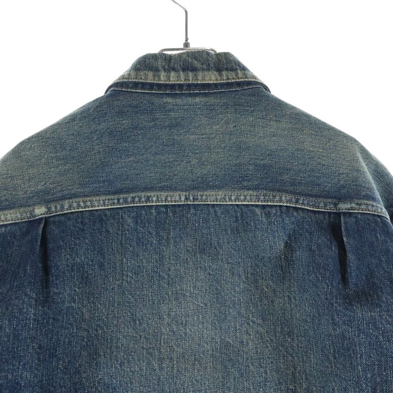 Dior Plain Logo Denim Jacket Indigo Blue