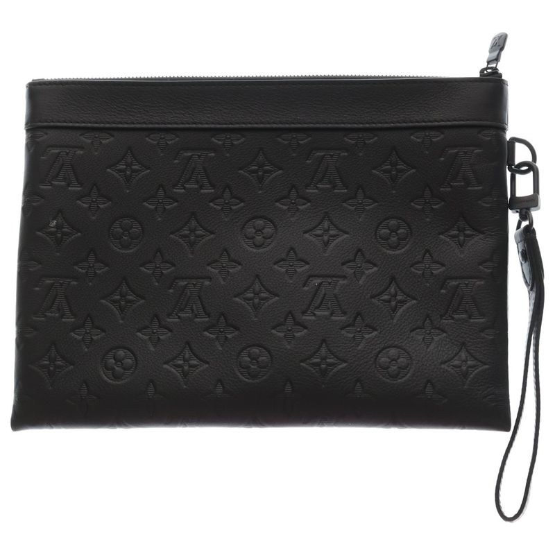 Louis Vuitton Monogram Shadow Pochette to Go Clutch Case Pouch