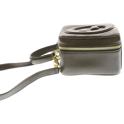 Gucci Blondie Top Handle Shoulder Bag Brown Beige Leather Gold