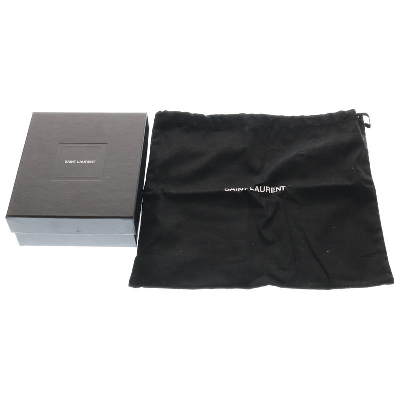 Saint Laurent Paris Cassandra Compact Wallet Trifold Coin Case Ivory