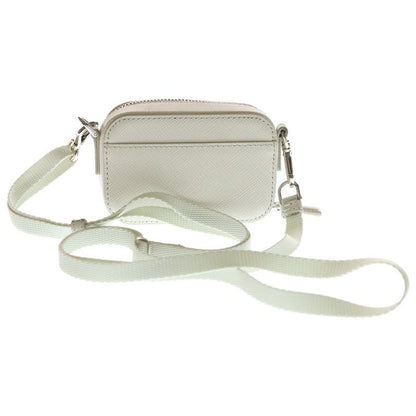 Prada Saffiano Mini Pouch Mini Shoulder Bag Ivory Leather