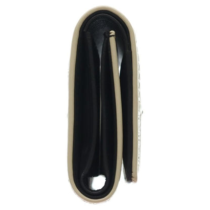 Dior Diorama Leather Trifold Wallet Compact White