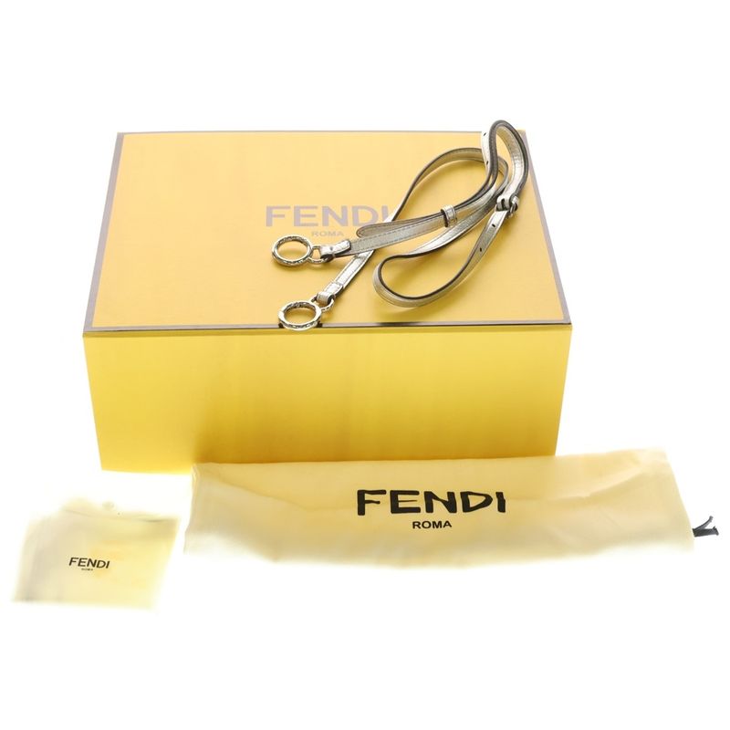 Fendi Peekaboo Mini 2-Way Bag Silver