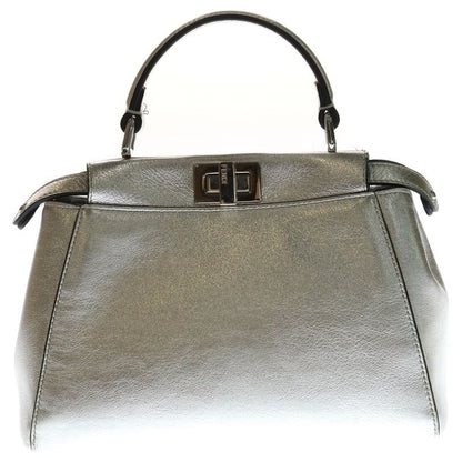 Fendi Peekaboo Mini 2-Way Bag Silver