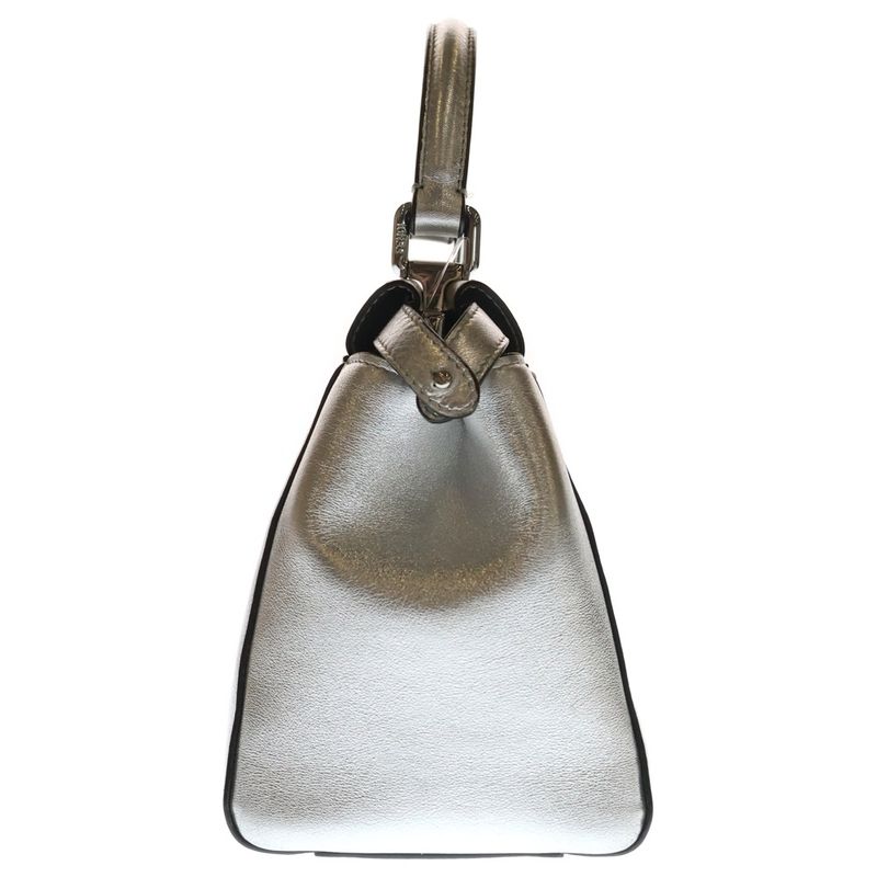 Fendi Peekaboo Mini 2-Way Bag Silver