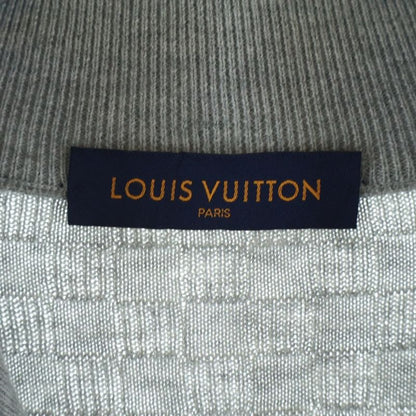 Louis Vuitton Leather Patch Logo Damier Jacquard Zip Up Driver's Knit Jacket