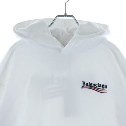 Balenciaga Campaign Logo Embroidery Sweatshirt Pullover Hoodie White Sweater