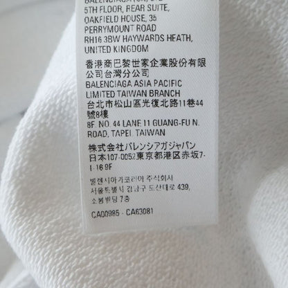Balenciaga Campaign Logo Embroidery Sweatshirt Pullover Hoodie White Sweater