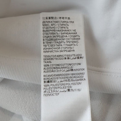 Balenciaga Campaign Logo Embroidery Sweatshirt Pullover Hoodie White Sweater