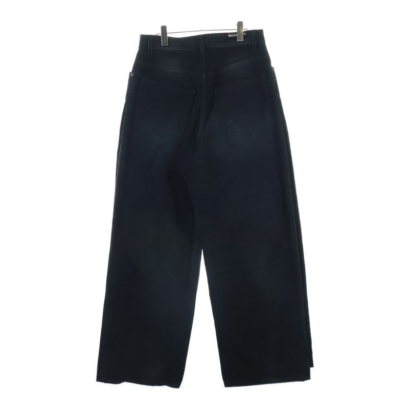 Balenciaga Double Front Denim Pants Black