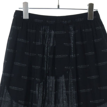 Balenciaga Logo Allover Easy Pants Black