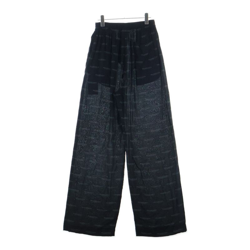 Balenciaga Logo Allover Easy Pants Black