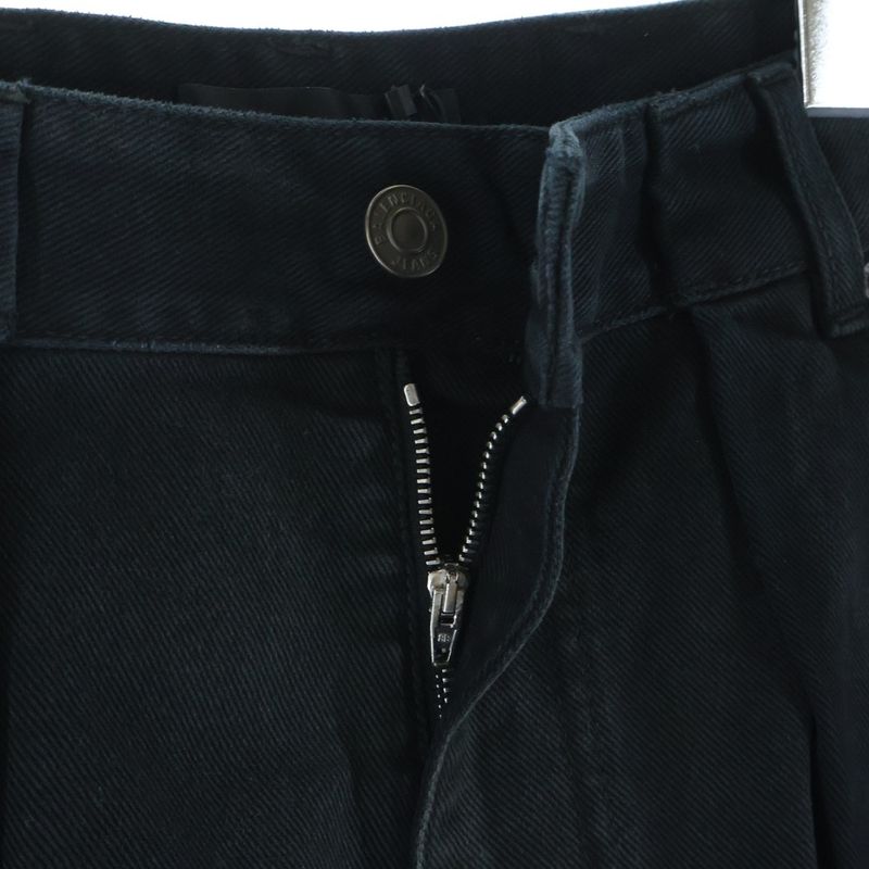 Balenciaga Double Side Wide Denim Pants Black