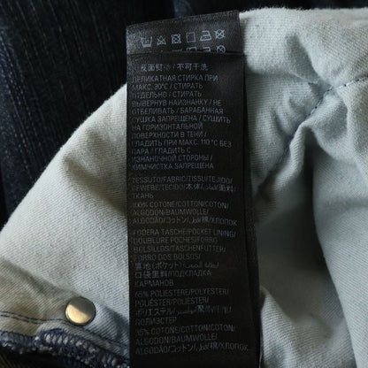Balenciaga Double Front Wide Leg Jeans Denim Pants Indigo