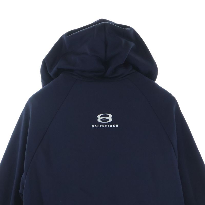 Balenciaga Inflatable Garment Zip Up Hoodie Navy