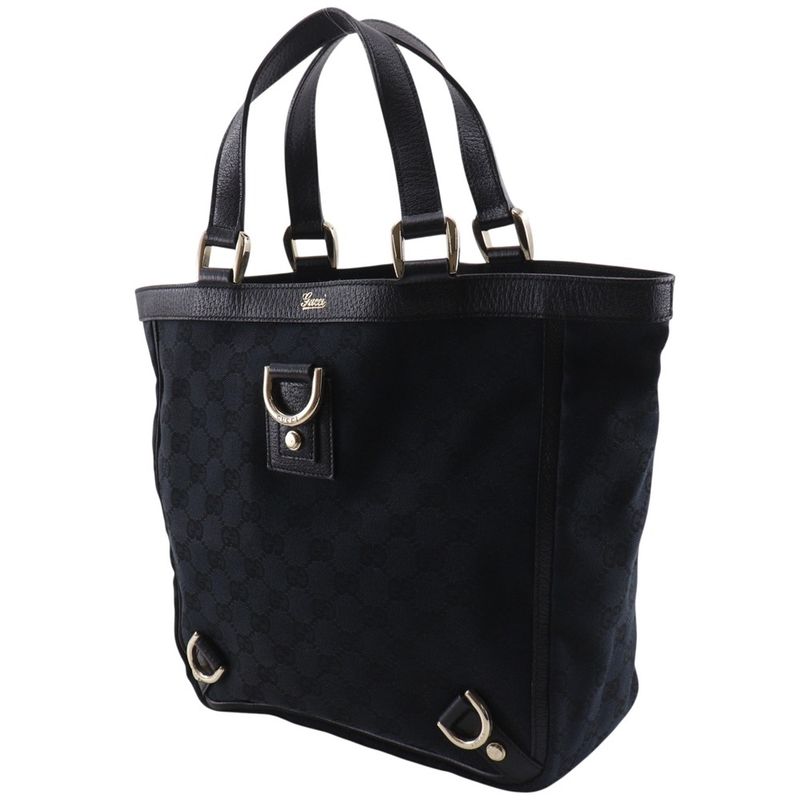 Gucci Abbey Tote GG Canvas Black Handbag