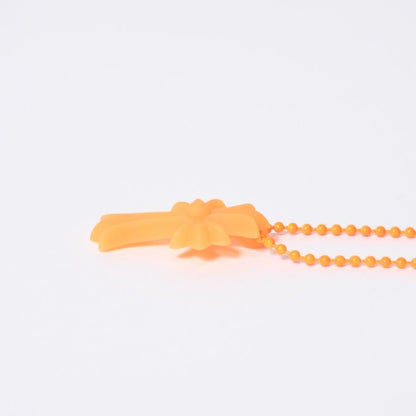 Chrome Hearts Rubber Small CH Cross Silicone Necklace Green Ball Chain — view 5