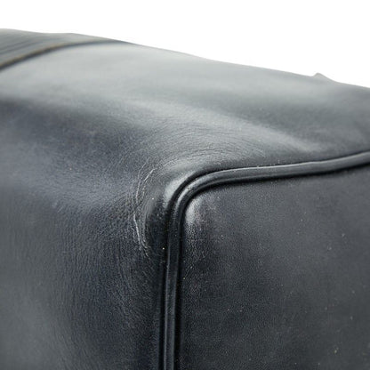 Saint Laurent YSL Logo Mini Boston Bag Navy Leather