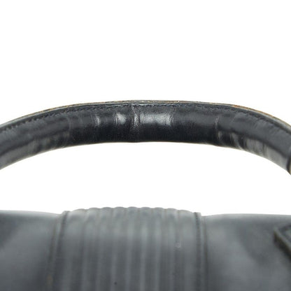 Saint Laurent YSL Logo Mini Boston Bag Navy Leather