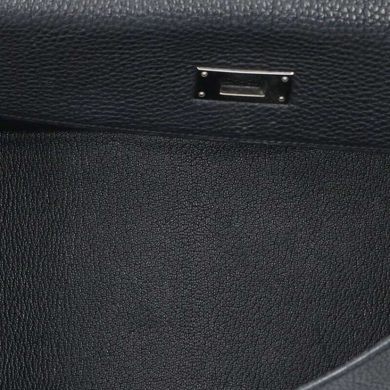 Hermes Kelly 35 Togo Leather 2-Way Handbag 35 Black