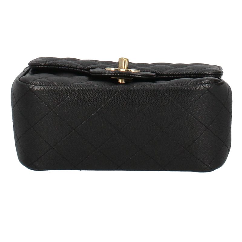Chanel Mini Quilted Chain Shoulder Bag Caviar Leather