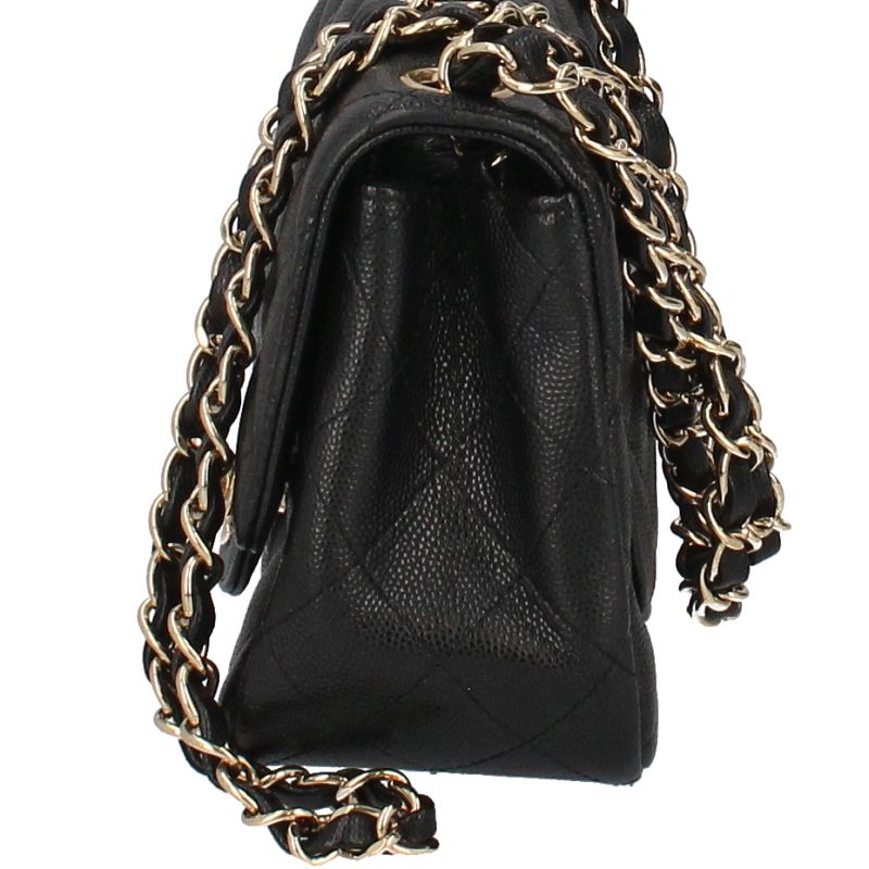 Chanel Mini Quilted Chain Shoulder Bag Caviar Leather