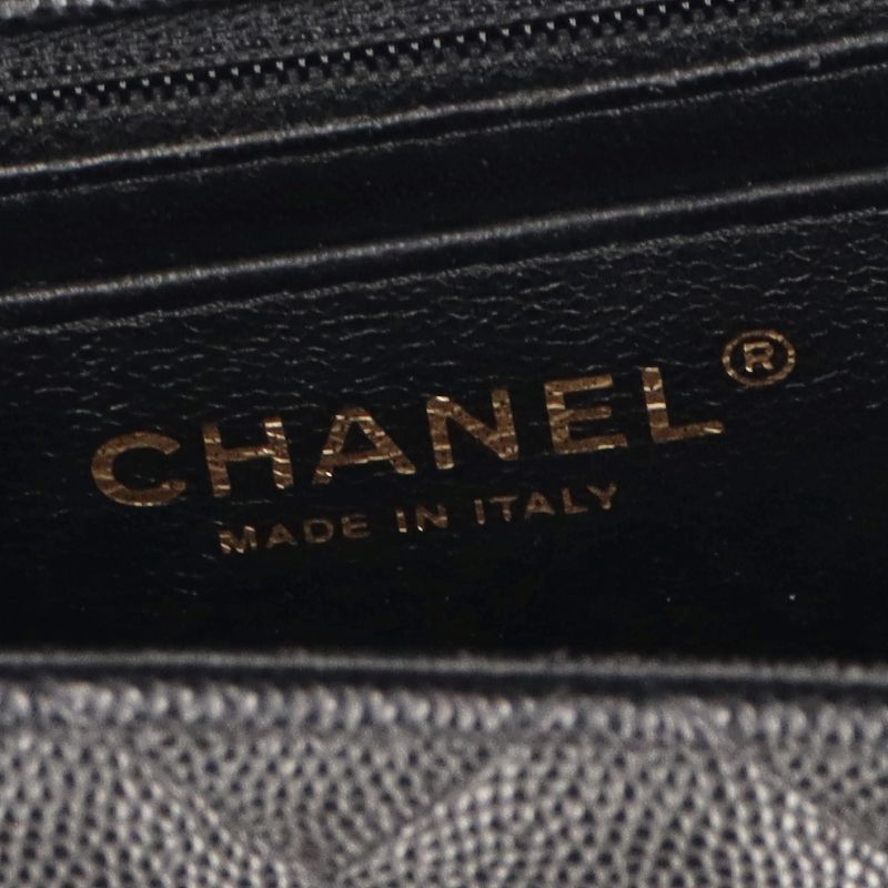 Chanel Mini Quilted Chain Shoulder Bag Caviar Leather