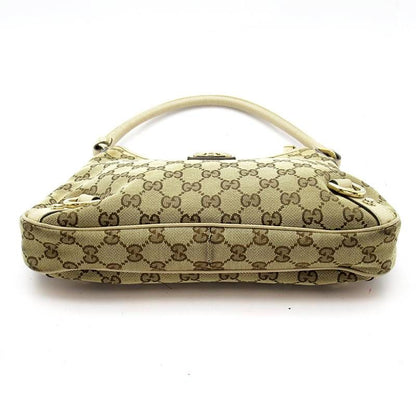 Gucci Abbey Shoulder Bag GG Canvas Beige White
