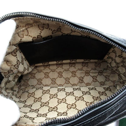 Gucci Aabdh Shoulder Bag Leather Canvas Black