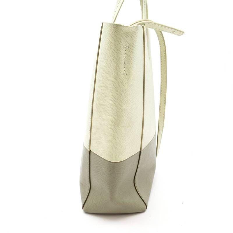 Celine Vertical Cover Small Tote Calfskin White Gray