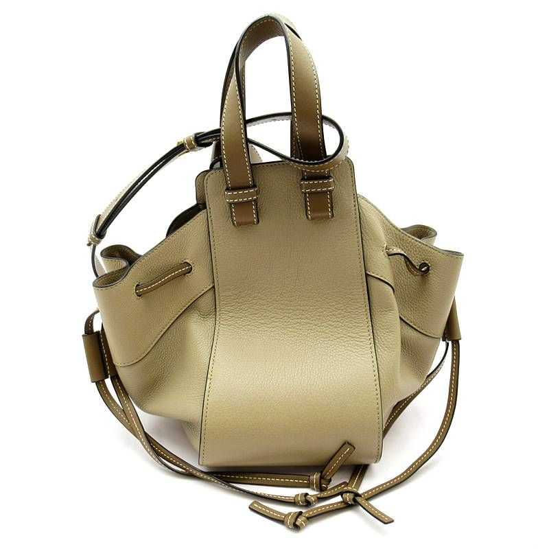 Loewe Hammock Drawstring Bag Small Soft Grain Calf Handbag Sand