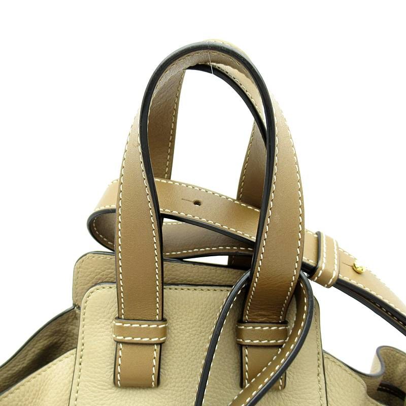 Loewe Hammock Drawstring Bag Small Soft Grain Calf Handbag Sand
